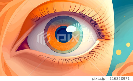 CGイラスト　瞳のアップのイメージイラスト 116258971