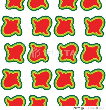 Floral pattern Tatar Native Ornamental border with tulips. Culture of the Tatar people, symbols of green and red 116260166