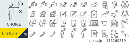 選択のアイコンセット 116260219