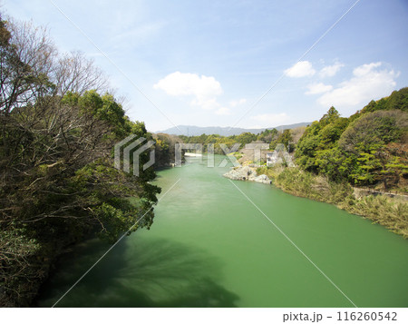 深い緑色の川のある風景 深い緑色の川のある風景 116260542