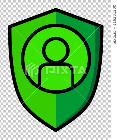 個人情報を保護するアイコンのイラスト 116261200