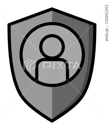 個人情報を保護するアイコンのイラスト 116261201