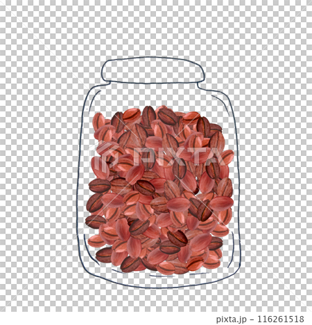 Black coffee beans in a jar illustration in watercolor isolated on white background, hand drawn for food design. Great for spice containers, restaurant and cafe menu, logotype, packages, ads, labels Black coffee beans in a jar illustration in watercolor isolated on white background, hand drawn for food design. Great for spice containers, restaurant and cafe menu, logotype, packages, ads, labels 116261518