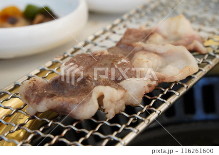 Korean style grilled beef brisket on the grill Korean style grilled beef brisket on the grill 116261600