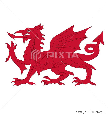 Wales Flag symbol. official National Wales flag. 116262488