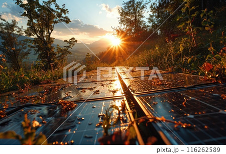 Renewable Energy at Sunset 116262589