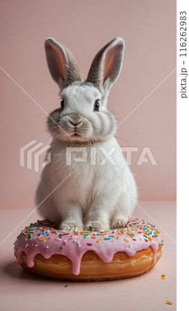 rabbit with cake 116262983