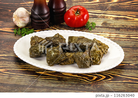 Stuffed dolma - meat in grape leaves 116263040