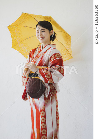 浴衣の女性 日傘 浴衣の女性 日傘 116263360