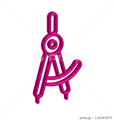 Illustration Vector graphic of drawing compass icon 116263675