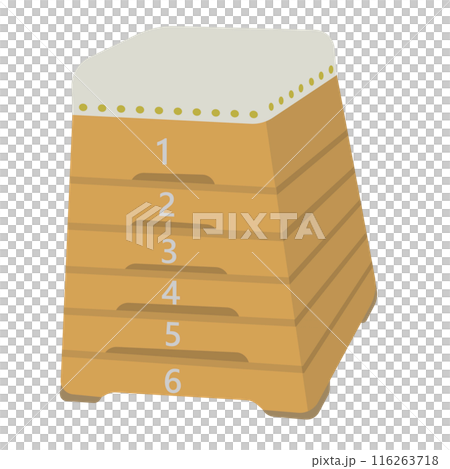 6段の跳び箱のイラスト 116263718