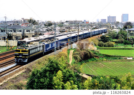 2006年　東海道本線を走るEF81104ブルートレイン日本海4号 116263824