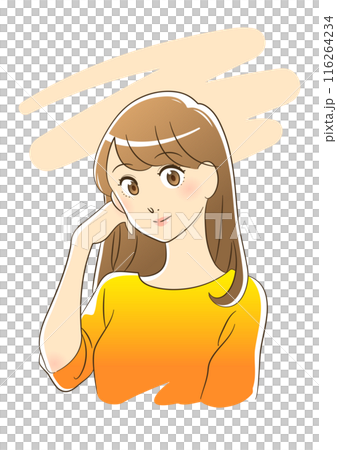 パーソナルカラー イエローベースの女性(肌色見本有り) パーソナルカラー イエローベースの女性(肌色見本有り) 116264234