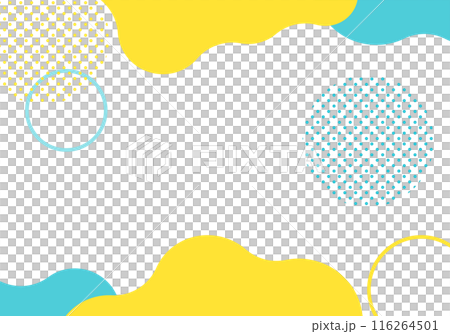 夏のポップで爽やかフレーム背景13緑色 夏のポップで爽やかフレーム背景13緑色 116264501