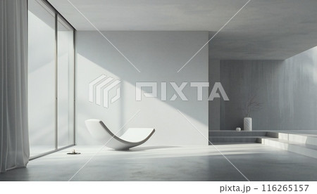 Aesthetic wave in a minimalist interior 116265157