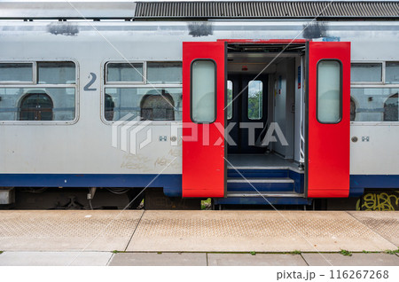 Tienen, Flanders, Belgium,  Intercity carriage of the Belgian railways 116267268