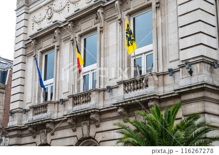 Leuven, Flanders, Belgium - The 30CC Schouwburg or theater hall, a local performance cultural stage Leuven, Flanders, Belgium - The 30CC Schouwburg or theater hall, a local performance cultural stage 116267278