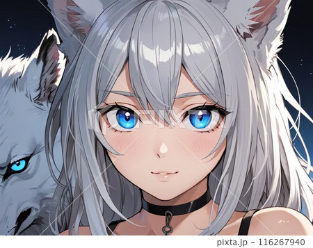 青い目の狼女 116267940