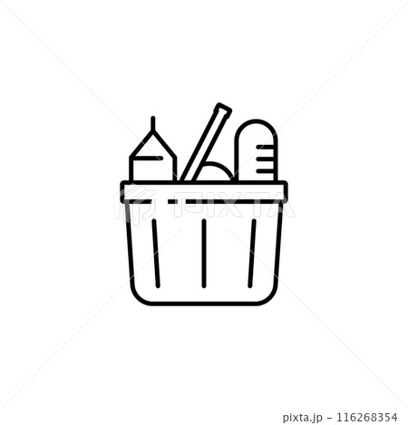 Vector Shopping Basket Logo Icon 116268354