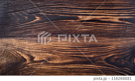 素朴なテクスチャーの暖かい茶色の木の板、ヴィンテージ背景 素朴なテクスチャーの暖かい茶色の木の板、ヴィンテージ背景 116268881
