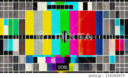 アナログテレビ放送のカラーバーイメージ 116268973