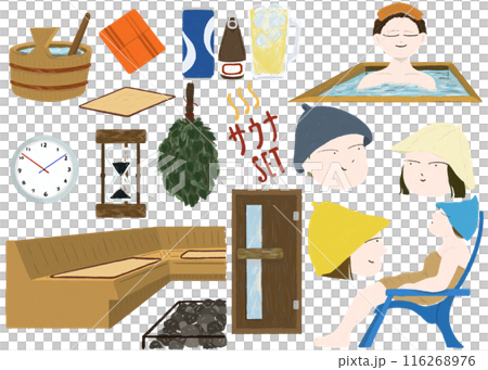 Sauna material collection Sauna material collection 116268976