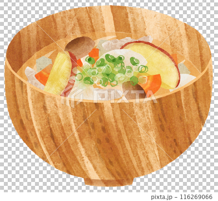 美味的豬肉湯水彩觸感 116269066