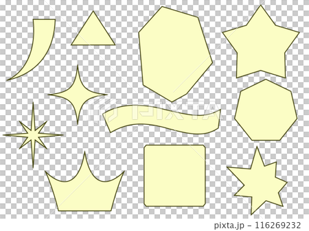 Graphic material: Simple shape set Graphic material: Simple shape set 116269232
