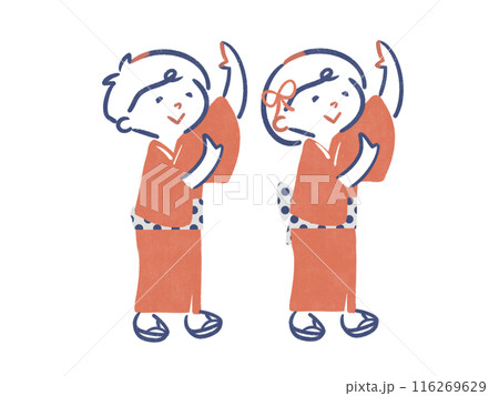 盆踊りを踊る子供たち 116269629