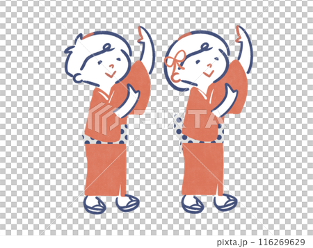 盆踊りを踊る子供たち 116269629