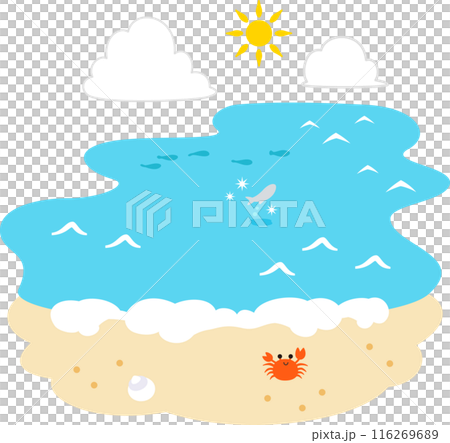 從沙灘上眺望大海的風景 從沙灘上眺望大海的風景 116269689