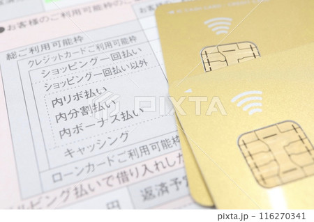 クレジットカードのご利用可能枠に関するイメージ クレジットカードのご利用可能枠に関するイメージ 116270341