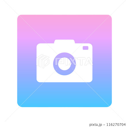 ピンクと青のグラデーション｜カメラマーク 116270704