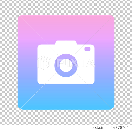 ピンクと青のグラデーション｜カメラマーク 116270704