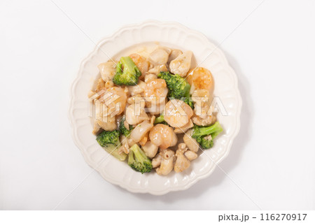 海老と鶏肉とブロッコリーの中華炒め 海老と鶏肉とブロッコリーの中華炒め 116270917