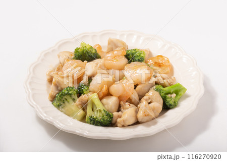 海老と鶏肉とブロッコリーの中華炒め 海老と鶏肉とブロッコリーの中華炒め 116270920