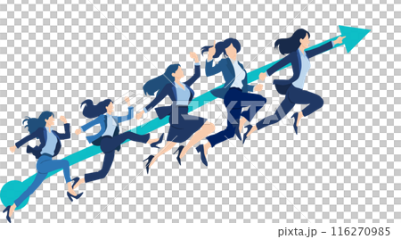 跳躍的女商人的插圖 116270985