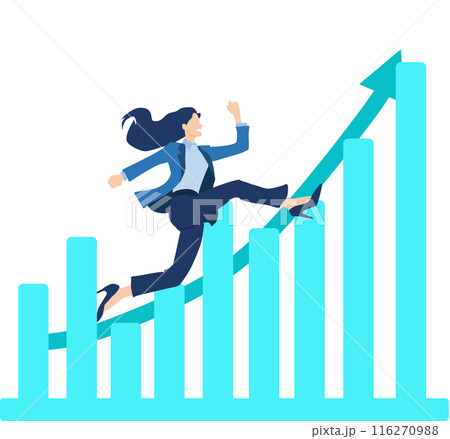 走るビジネスウーマンのイラスト 116270988