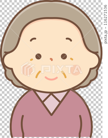 一位微笑的資深婦女 116271536