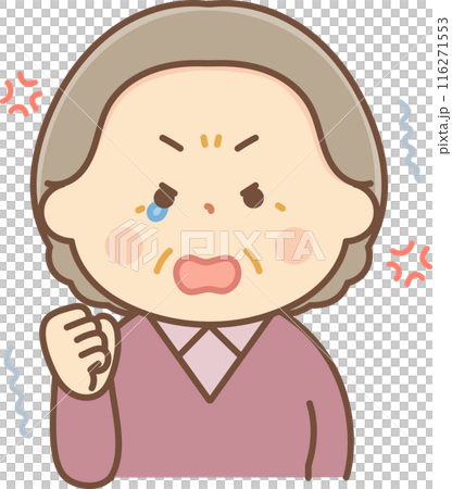 老婦人氣得渾身發抖 老婦人氣得渾身發抖 116271553