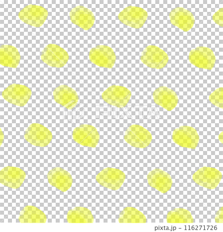 ゆるい手描きの水彩の水玉模様の背景イラスト　4 116271726