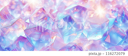 パステルブルーと紫の宝石の背景 116272079