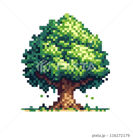 3D tree pixel art  116272179