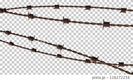 The rusty barbed wire png image 3d rendering. The rusty barbed wire png image 3d rendering. 116272258