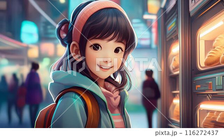 自動販売機と子供 116272437