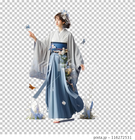 3D woman in Kimono 116272531