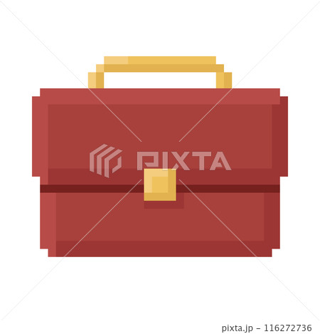 Business briefcase Icon, Pixel 8 bit style 116272736