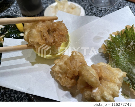 真鱈の白子の天ぷら 北海道の冬の味覚 真鱈の白子の天ぷら 北海道の冬の味覚 116272745