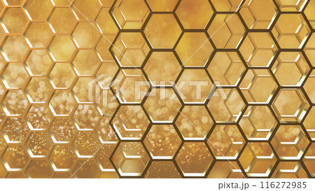 The Gold Hive for Abstract luxury Background concept 3d rendering 116272985