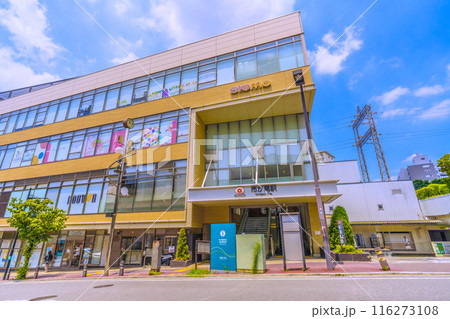 日本の横浜都市景観　東急電鉄　市が尾駅 東口などを望む＝4日 116273108
